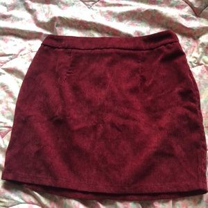 red corduroy skirt